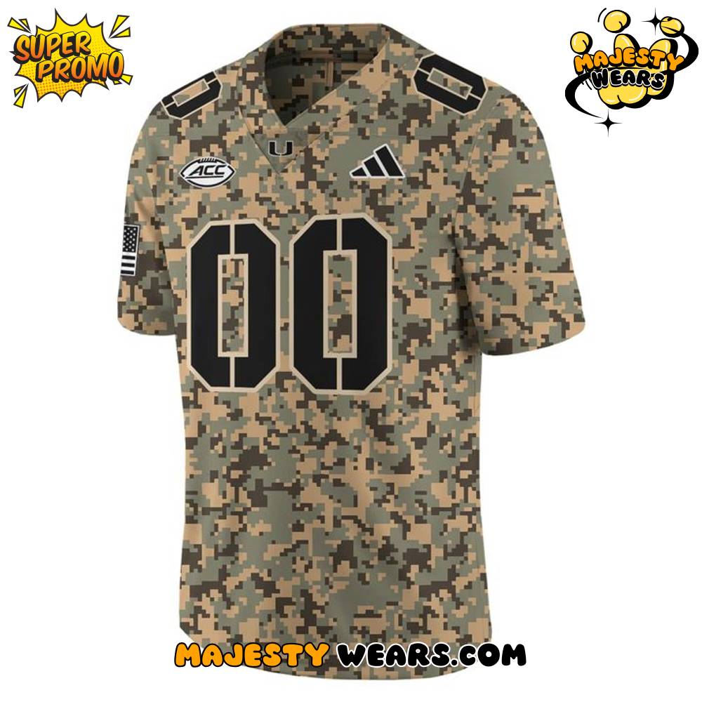 Miami Hurricanes Military Camo Mode Custom Football Jersey Miami Hurricanes Military Camo Mode Custom Football Jersey