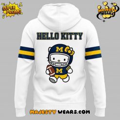 Michigan Wolverines x Hello Kitty Special White Hoodie