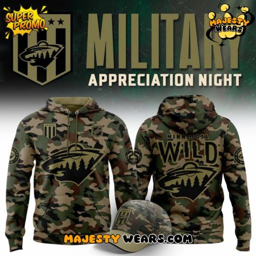 Minnesota Wild Salute To Service Military Appreciation Night Camo Hoodie