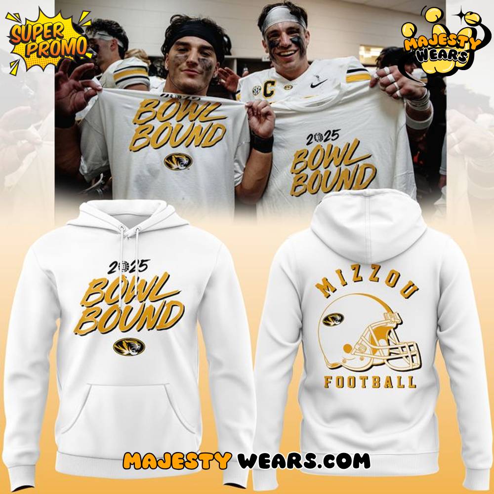 Missouri Tigers 2025 Bowl Bound Special White Hoodie Missouri Tigers 2025 Bowl Bound Special White Hoodie
