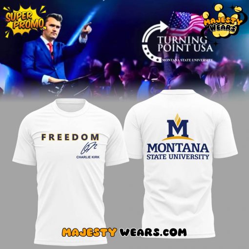 Montana State x Turning Point USA White Tee