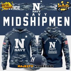 Navy Midshipmen 2025 Salute To Service Camo Hoodie