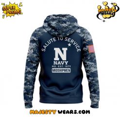Navy Midshipmen 2025 Salute To Service Camo Hoodie