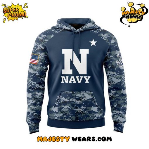 Navy Midshipmen 2025 Salute To Service Camo Hoodie