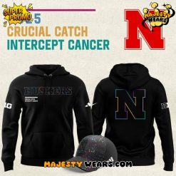 Nebraska Cornhuskers x Crucial Catch Intercept Cancer 2025 Special Hoodie
