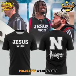 Nebraska Cornhuskers x JESUS WON Special Black Tee
