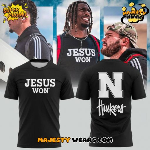 Nebraska Cornhuskers x JESUS WON Special Black Tee