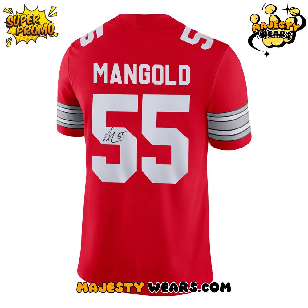 Ohio State Buckeyes Nick Mangold In Memory Legend 1984-2025 Custom Footbal Jersey Ohio State Buckeyes Nick Mangold In Memory Legend 1984-2025 Custom Footbal Jersey