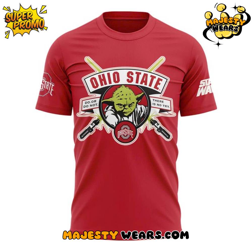 Ohio State Buckeyes x Star Wars Jedi Master Special Red T-Shirt Ohio State Buckeyes x Star Wars Jedi Master Special Red T-Shirt