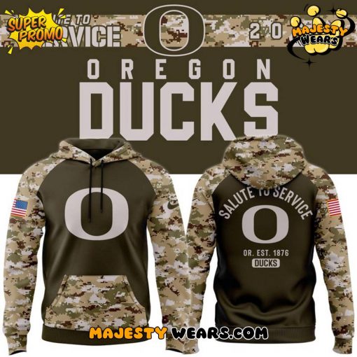 Oregon Ducks Salute To Service Camo Hoodie