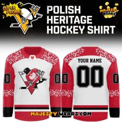 Pittsburgh Penguins x 2025 Polish Heritage Custom Hockey Jersey