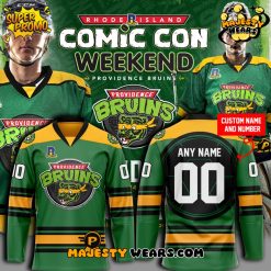 Providence Bruins Turtle Powered RI Comic Con Custom Hockey Jersey