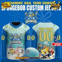 Roanoke Rail Yard Dawgs x SpongeBob Squarepants New 2025 Hockey Jersey