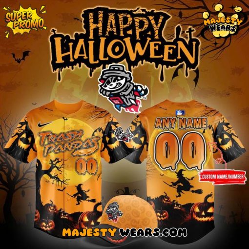 Rocket City Trash Pandas Happy Halloween Custom Baseball Jersey