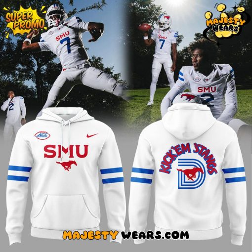SMU Mustangs All White Uniform 2025 Special Hoodie