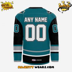 San Jose Barracuda Special New 20252026 Teal Custom Hockey Jersey