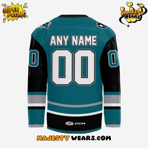 San Jose Barracuda Special New 2025-2026 Teal Custom Hockey Jersey