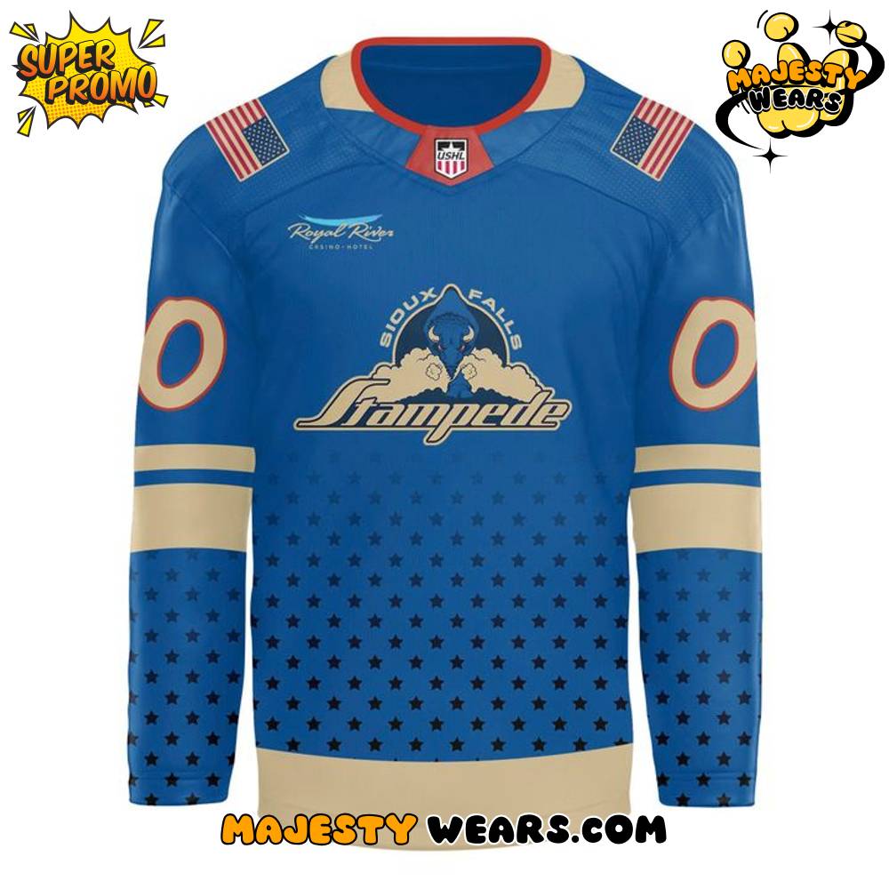 Sioux Falls Stampede Military Appreciation Night Custom Hockey Jersey Sioux Falls Stampede Military Appreciation Night Custom Hockey Jersey