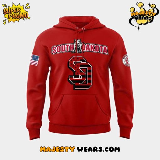South Dakota Coyotes 2025 Military Appreciation Day Hoodie – Red