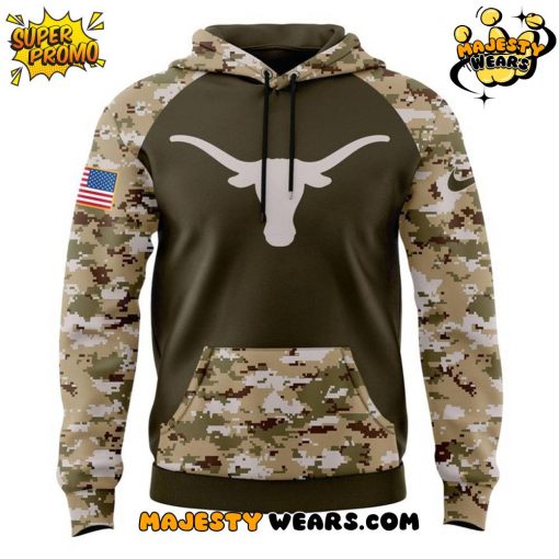 Texas Longhorns Salute To Service 2025 Special Camo Hoodie