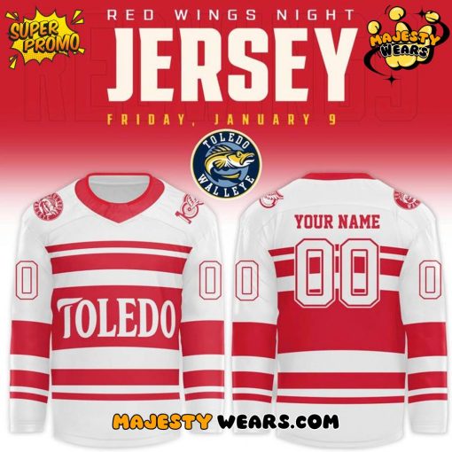 Toledo Walleye x Red Wings Night Custom Hockey Jersey