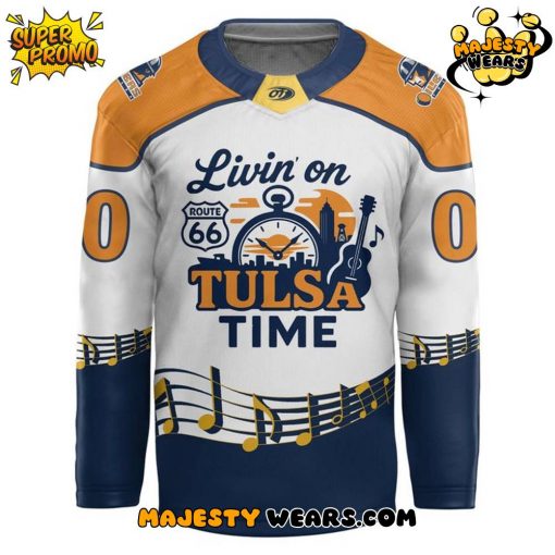 Tulsa Oilers “Livin’ on Tulsa Time” Custom Hockey Jersey