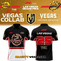 Vegas Golden Knights 2025 F1 Las Vegas GP Special Polo Shirt