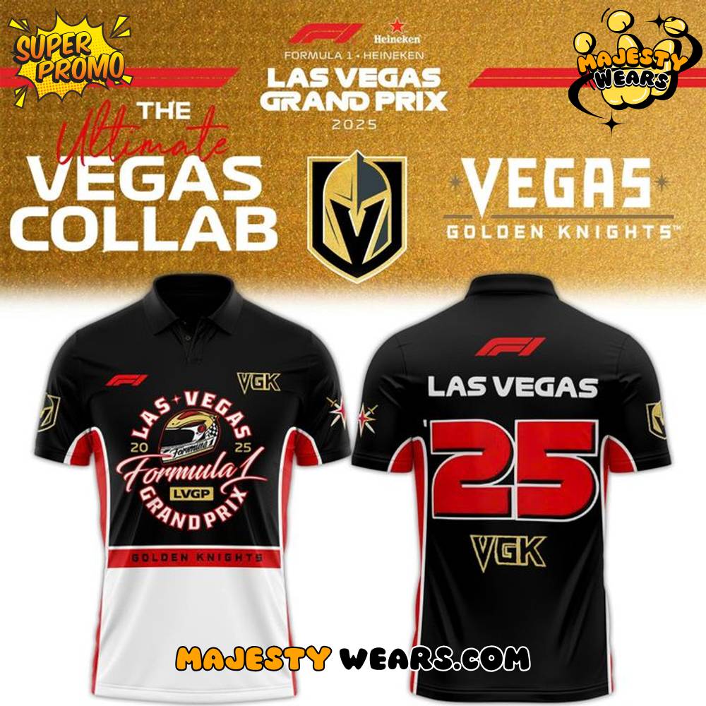 Vegas Golden Knights 2025 F1 Las Vegas GP Special Polo Shirt Vegas Golden Knights 2025 F1 Las Vegas GP Special Polo Shirt