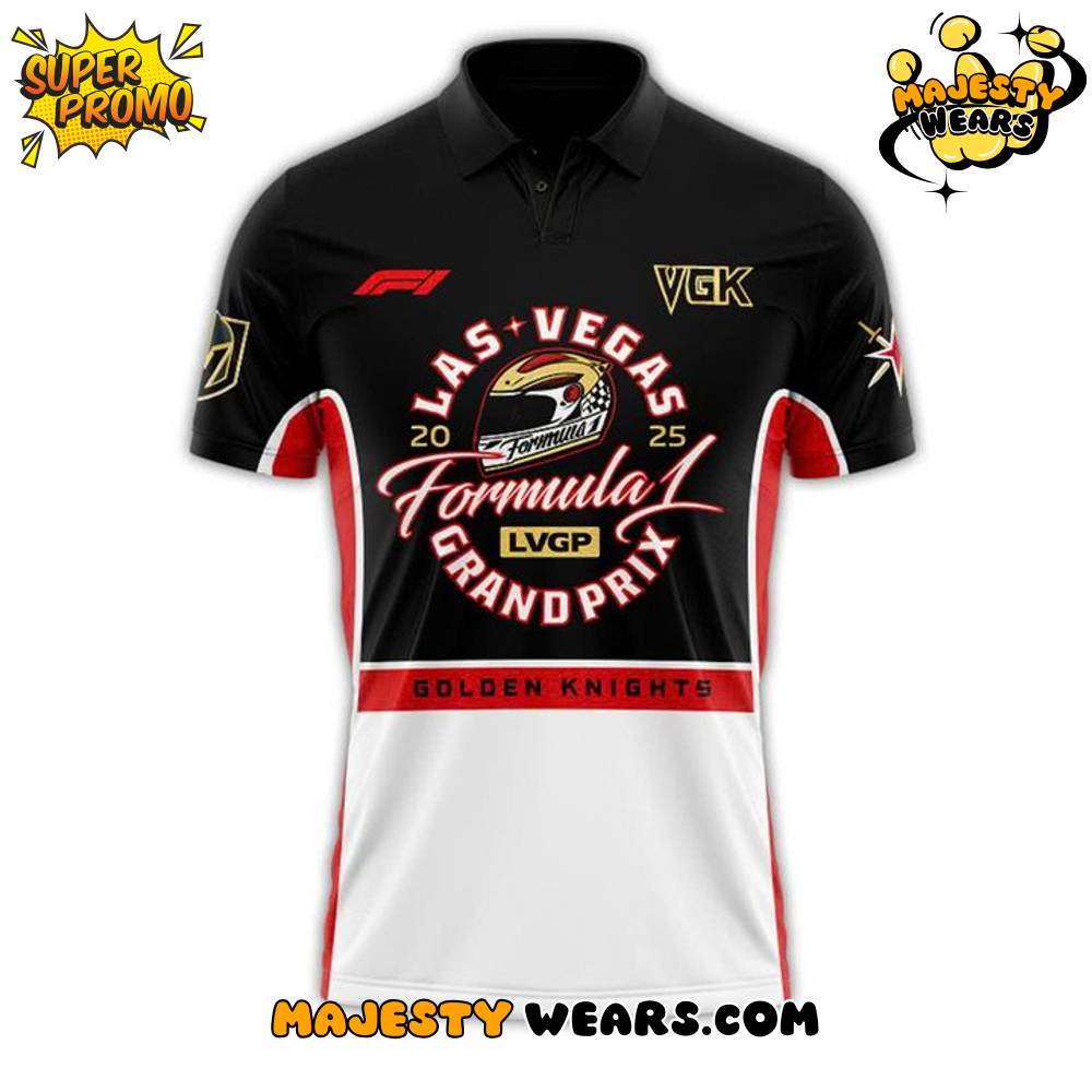 Vegas Golden Knights 2025 F1 Las Vegas GP Special Polo Shirt Vegas Golden Knights 2025 F1 Las Vegas GP Special Polo Shirt