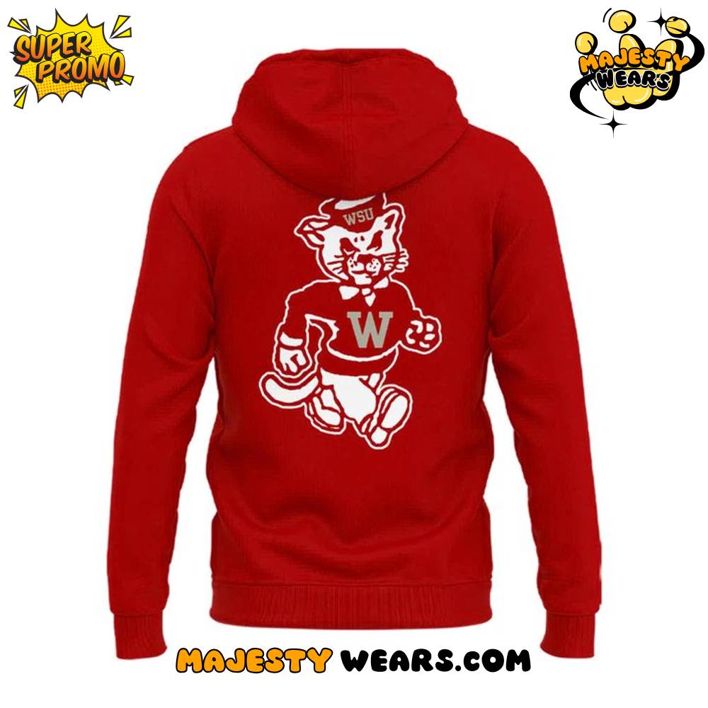 Washington State Cougars “Beanie Coug 1920-1940” Logo Uniform Special Red Hoodie Washington State Cougars “Beanie Coug 1920-1940” Logo Uniform Special Red Hoodie