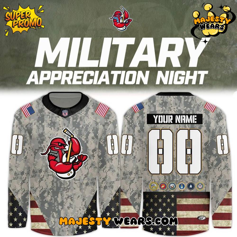 Athens Rock Lobsters x 2025 Military Appreciation Night Custom Hockey Jersey Athens Rock Lobsters x 2025 Military Appreciation Night Custom Hockey Jersey
