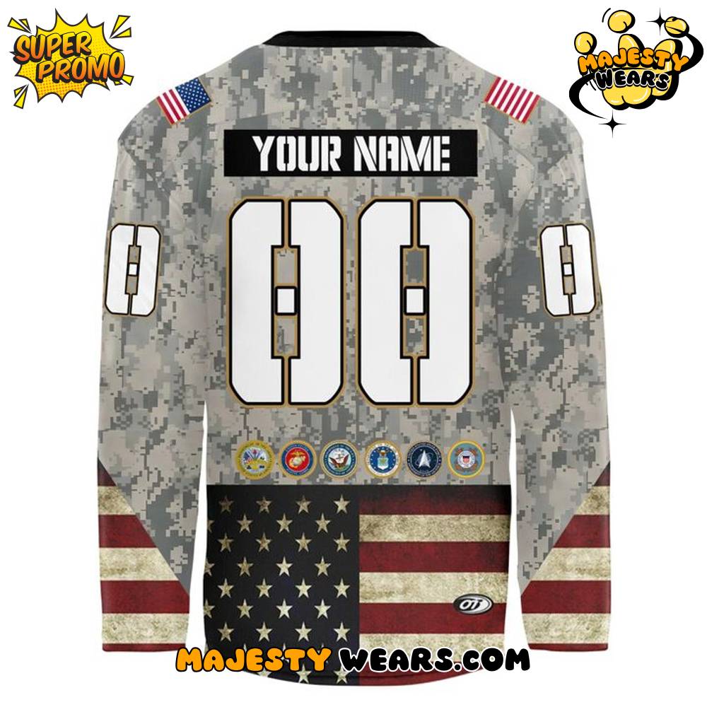 Athens Rock Lobsters x 2025 Military Appreciation Night Custom Hockey Jersey Athens Rock Lobsters x 2025 Military Appreciation Night Custom Hockey Jersey