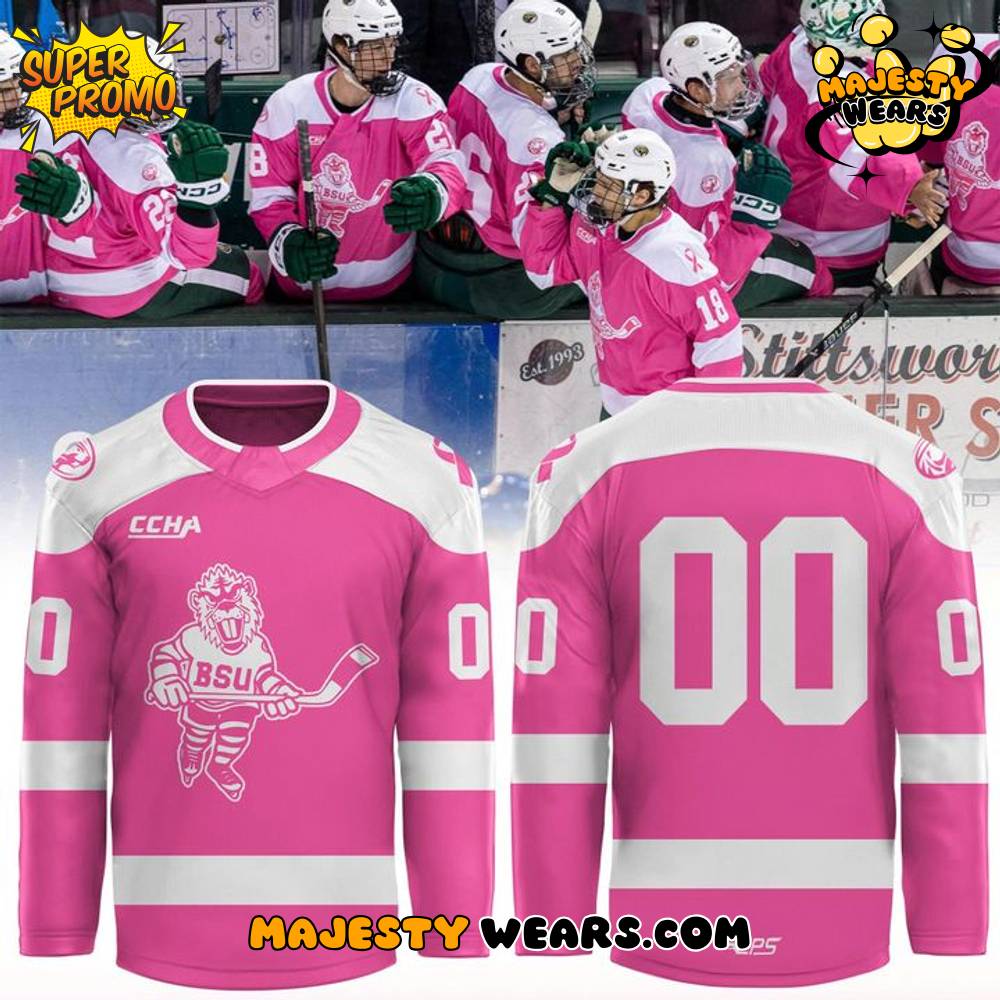 Bemidji State 2025 Pink in the Rink Custom Hockey Jersey Bemidji State 2025 Pink in the Rink Custom Hockey Jersey
