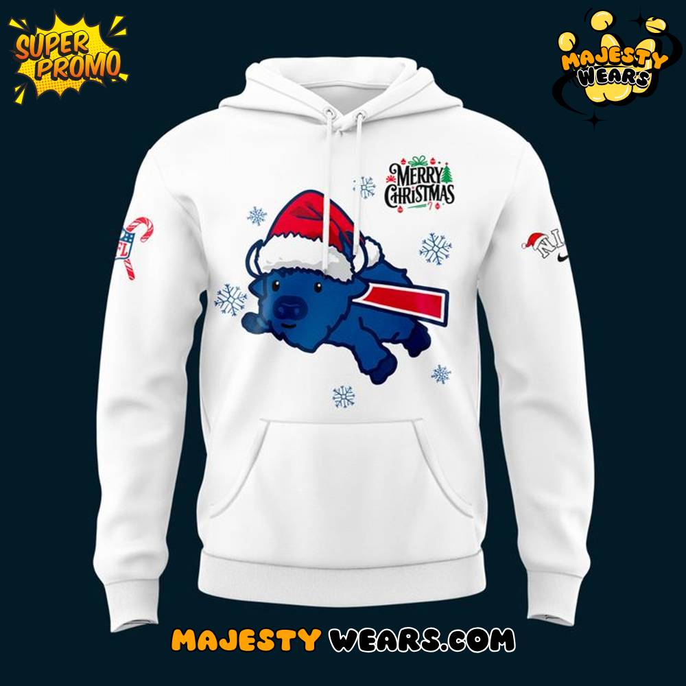 Bills Merry Christmas 2025 Special White Hoodie Bills Merry Christmas 2025 Special White Hoodie