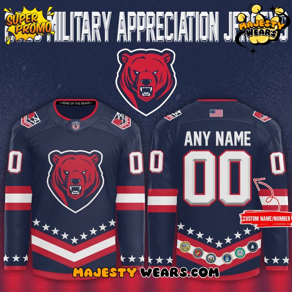 Binghamton Black Bears ”Military Night” Appreciation Custom Hockey Jersey Binghamton Black Bears ”Military Night” Appreciation Custom Hockey Jersey