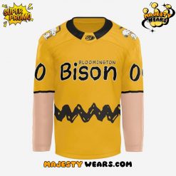 Bloomington Bison 2025 Peanutsthemed Teddy Bear Toss Special Hockey Jersey