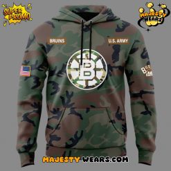 Boston Bruins Military Appreciation Night Special Camo 2025 Hoodie