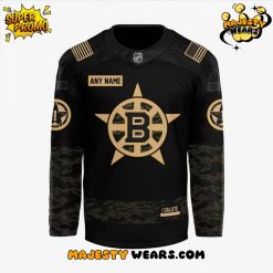 Boston Bruins Military Night Appreciation 2025 Custom Hockey Jersey