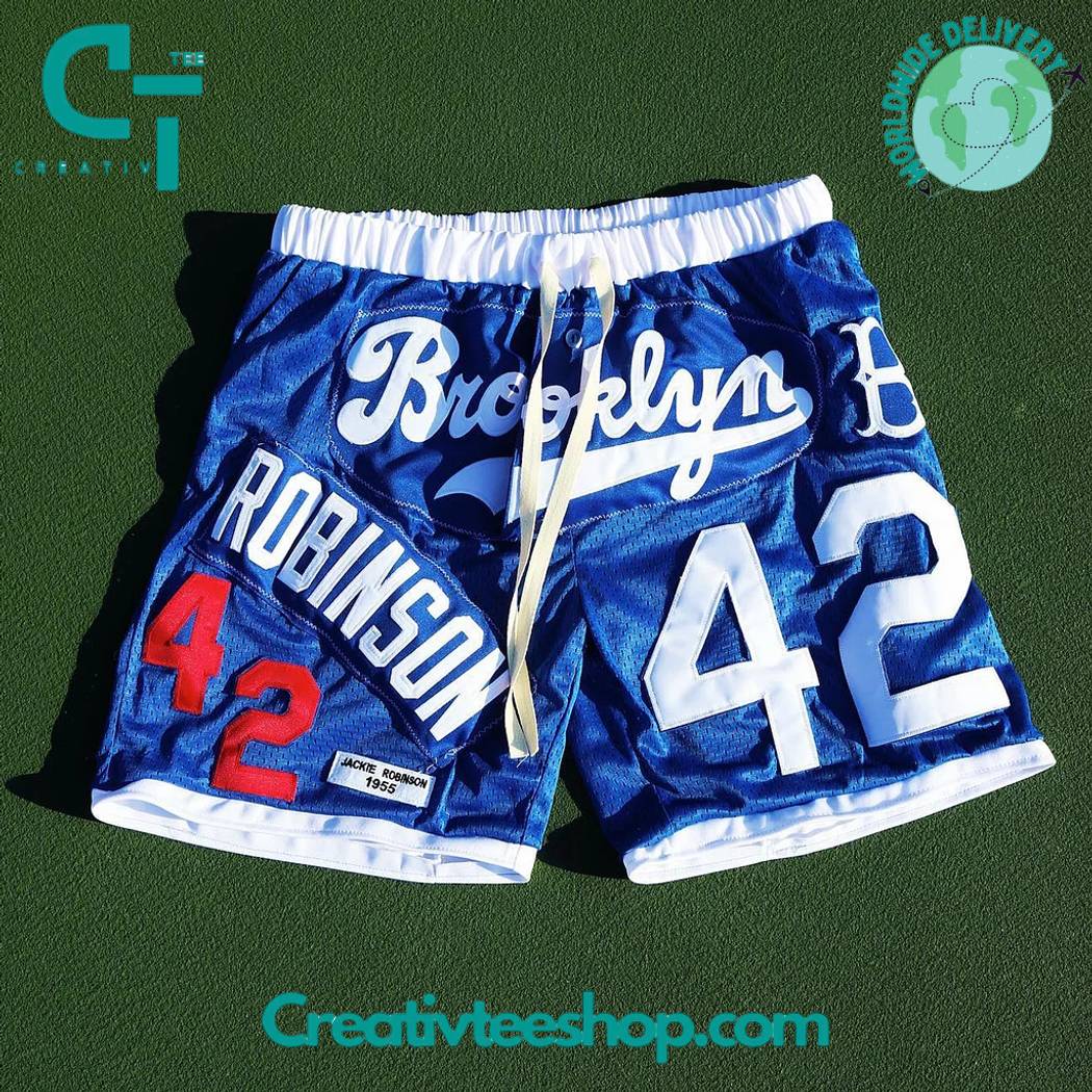 Brooklyn Nets No. 42 Blue Shorts Brooklyn Nets No. 42 Blue Shorts