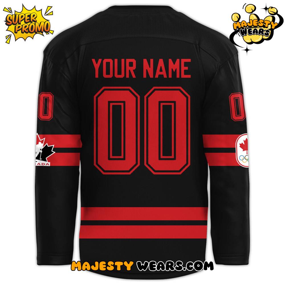 Canada Olympic 2026 “A Symbol Forged in Ice” Custom Hockey Jersey – Black Canada Olympic 2026 “A Symbol Forged in Ice” Custom Hockey Jersey – Black