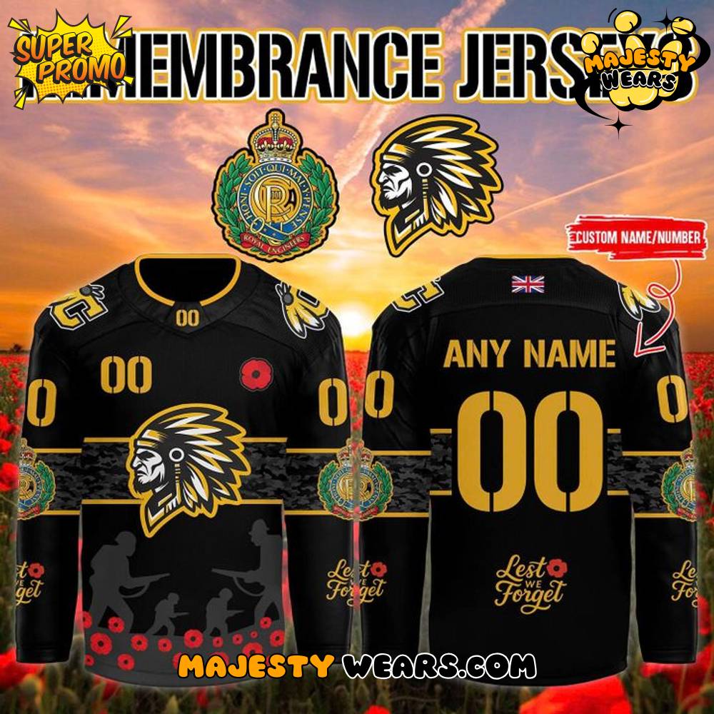 Chelmsford Chieftains ”Remembrance Sunday” 2025 Custom Hockey Jersey Chelmsford Chieftains ”Remembrance Sunday” 2025 Custom Hockey Jersey
