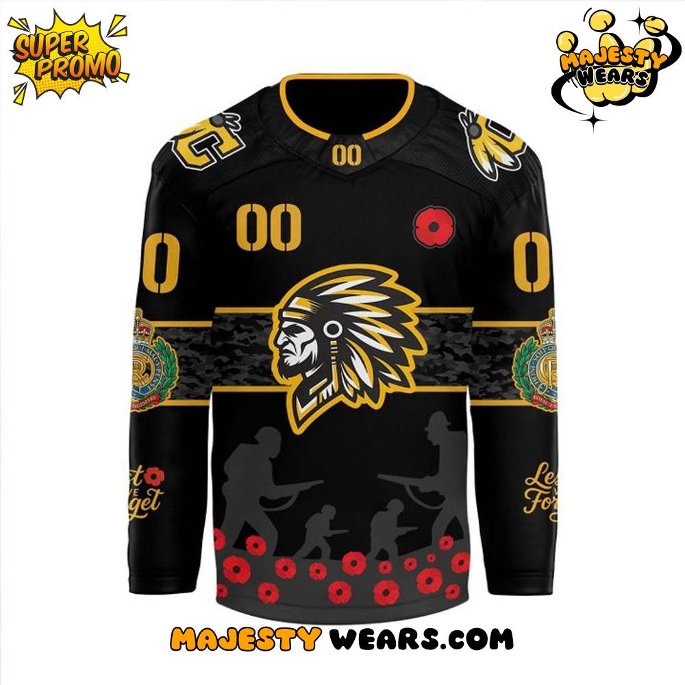 Chelmsford Chieftains ”Remembrance Sunday” 2025 Custom Hockey Jersey Chelmsford Chieftains ”Remembrance Sunday” 2025 Custom Hockey Jersey