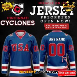 Cincinnati Cyclones “MIRACLE 26” Custom Hockey Jersey