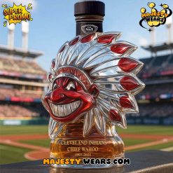 Cleveland Indians 124th Anniversary Whiskey Bottle