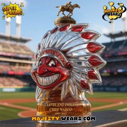 Cleveland Indians Chief Wahoo 124th Anniversary Whiskey Bottle