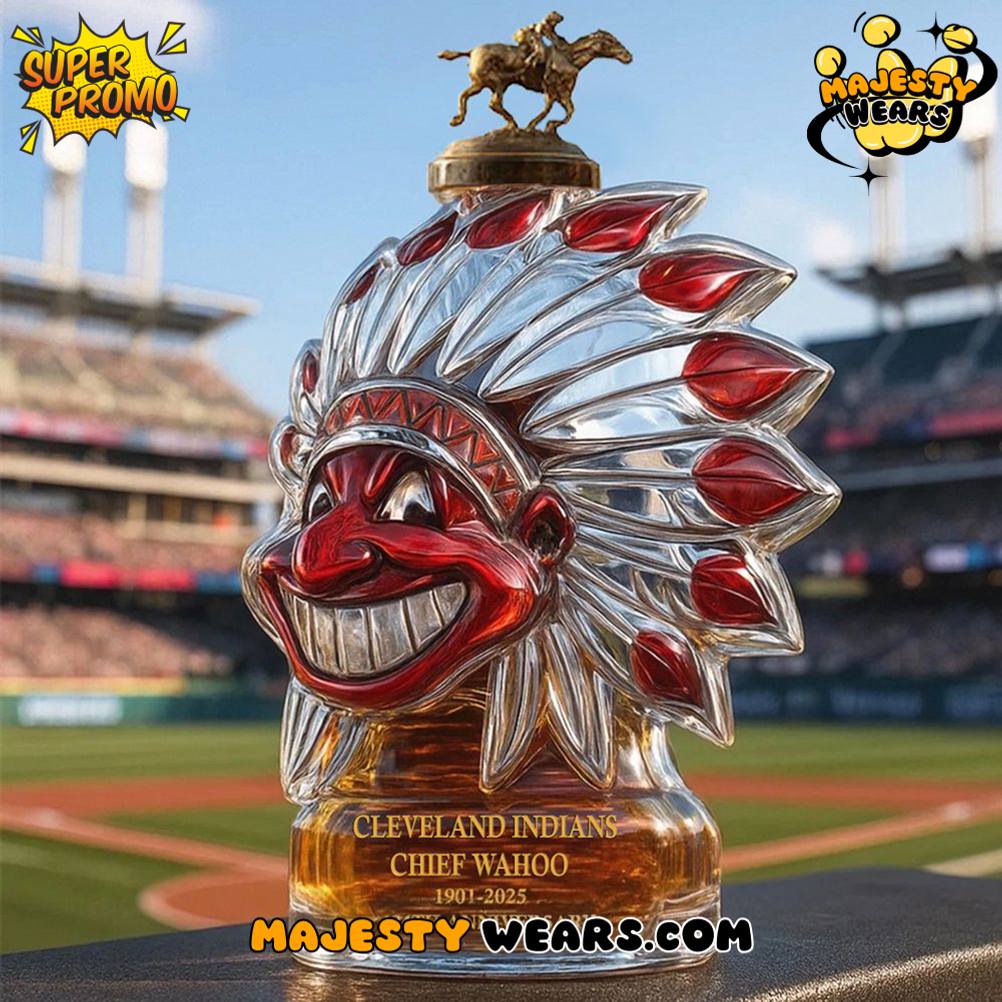 Cleveland Indians Chief Wahoo 124th Anniversary Whiskey Bottle Cleveland Indians Chief Wahoo 124th Anniversary Whiskey Bottle