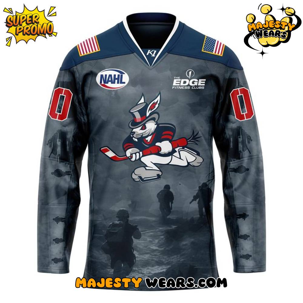Danbury Hat Tricks Military Night Appreciation 2025 Custom Hockey Jersey Danbury Hat Tricks Military Night Appreciation 2025 Custom Hockey Jersey