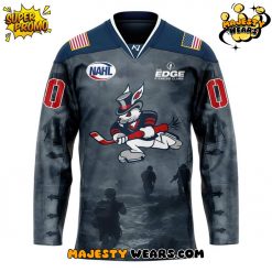 Danbury Hat Tricks Military Night Appreciation Custom Hockey Jersey