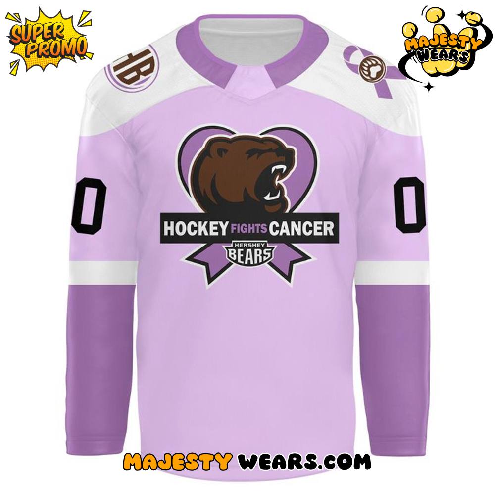 Hershey Bears 2025 Hockey Fights Cancer Special Hockey Jersey Hershey Bears 2025 Hockey Fights Cancer Special Hockey Jersey