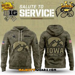Iowa Hawkeyes Salute to Service 2025 Camo Hoodie